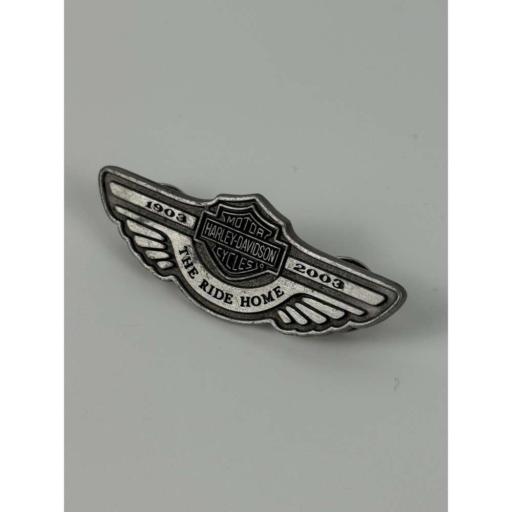 Harley-Davidson 100th Anniversary The Ride Home 1903-2003 Winged Lapel Pin USA
